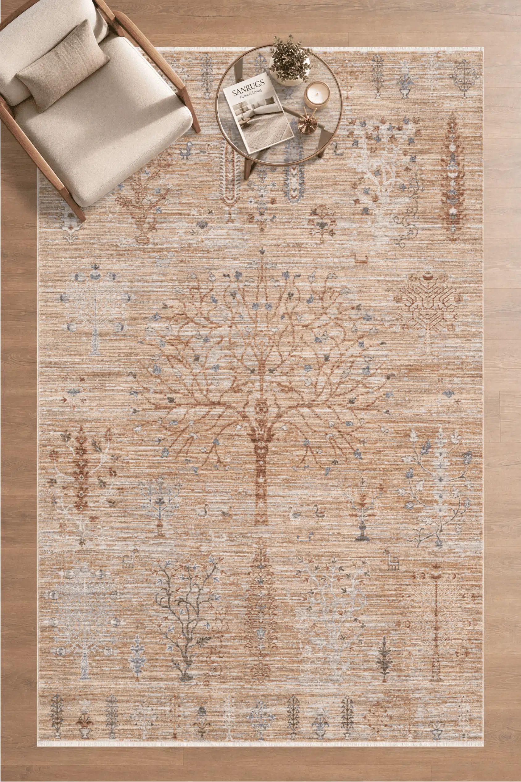 RETRO Vintage Salon Halısı, Renkli ve Eskitme Halı, Dokuma Halı, Oturma Odası, Mutfak, Kilim