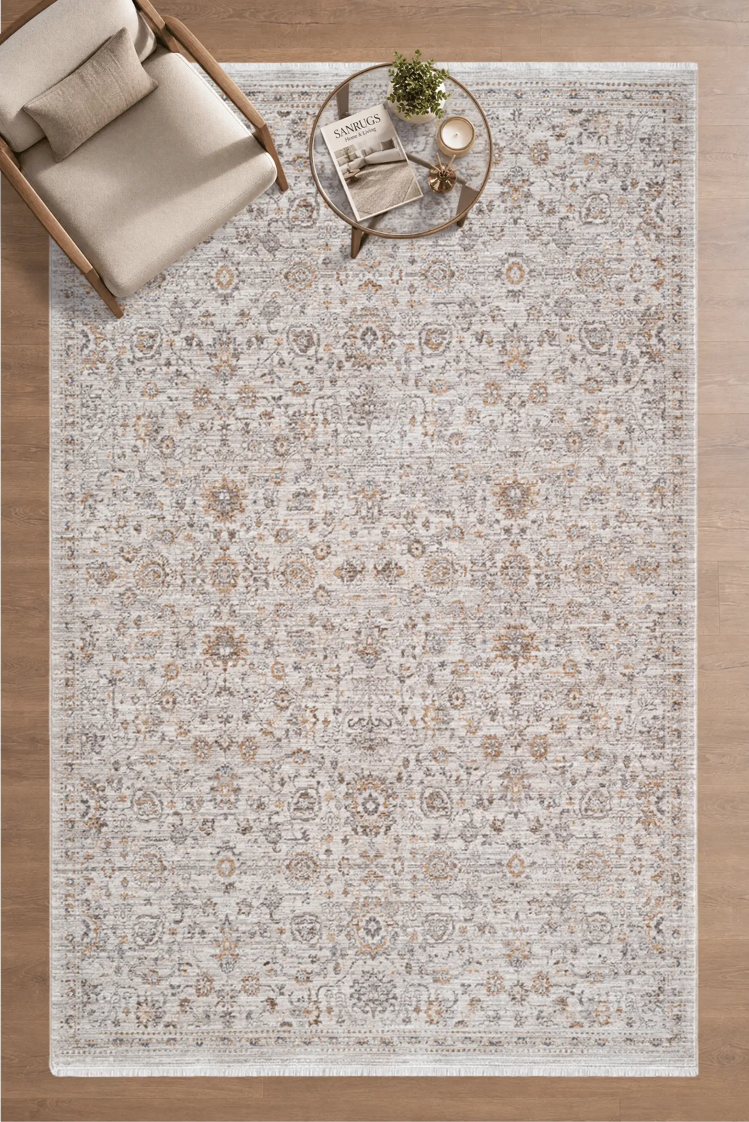 RETRO Vintage Salon Halısı, Renkli ve Eskitme Halı, Dokuma Halı, Oturma Odası, Mutfak, Kilim - Multi (1)