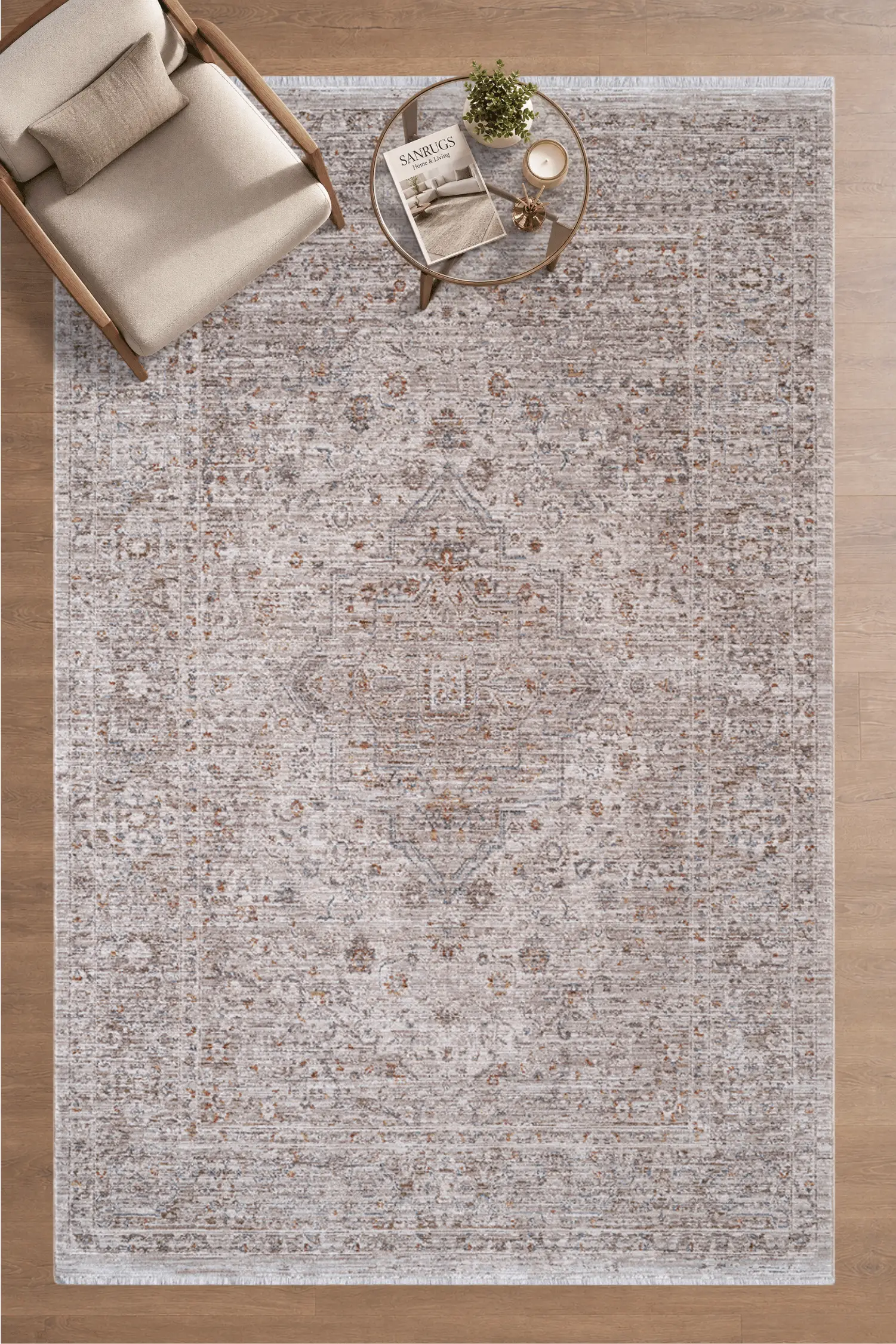 RETRO Vintage Salon Halısı, Renkli ve Eskitme Halı, Dokuma Halı, Oturma Odası, Mutfak, Kilim - Multi (3)